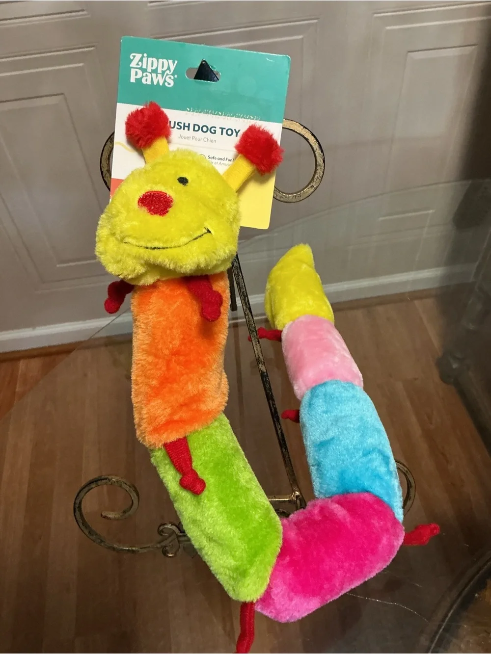 Zippy Paws Multicolor Caterpillar Christmas Deluxe Dog Toy 30”